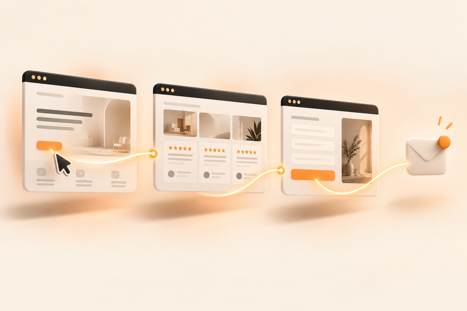 Clear website conversion journey from value proposition to proof and enquiry