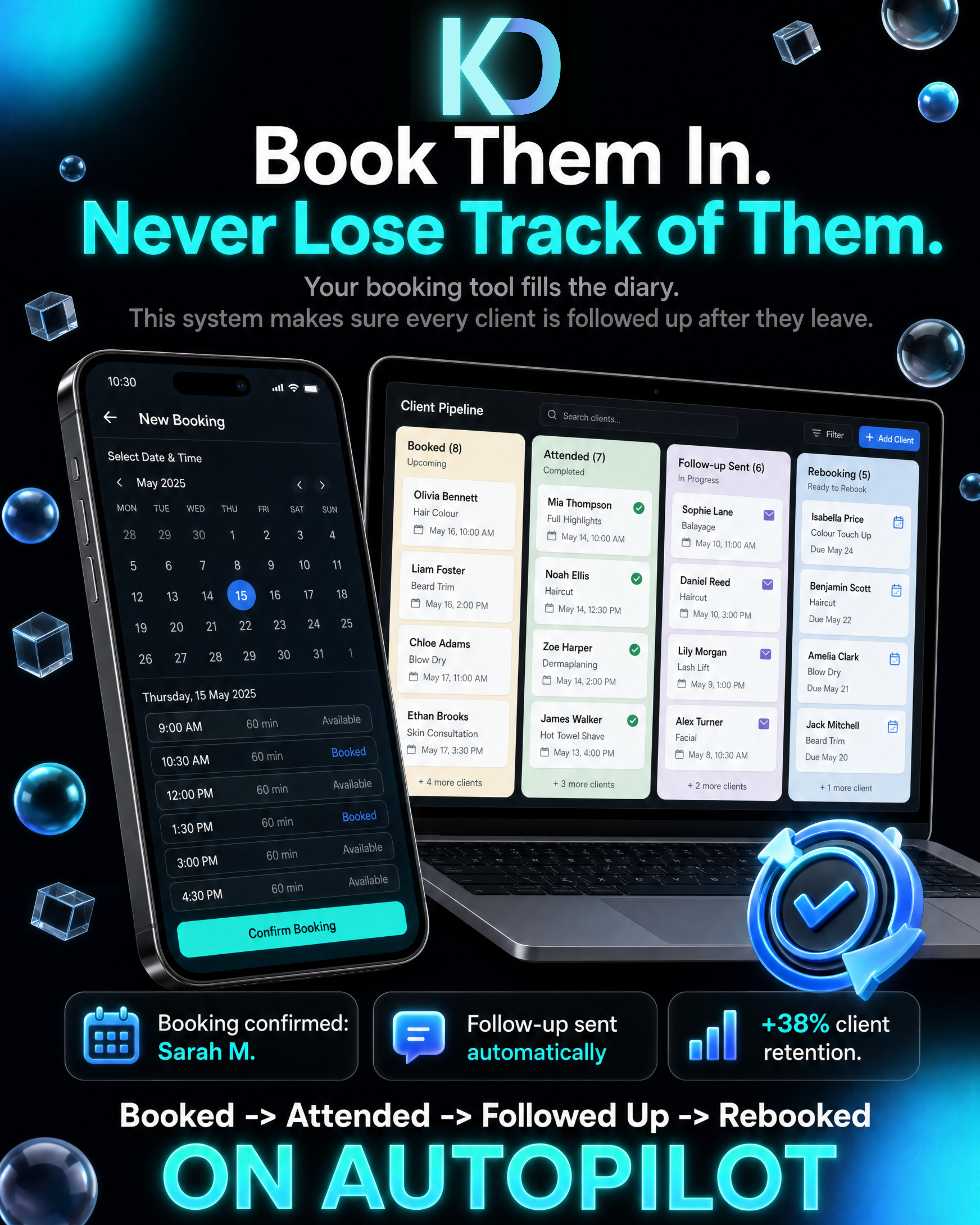 Simple Booking and Client Tracking
