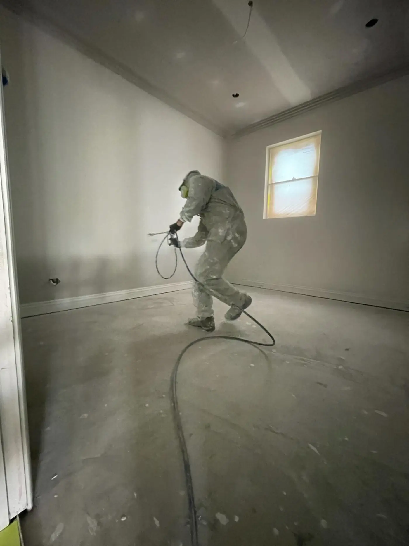 Airless spray application on a Sydney interior by Spot Painting