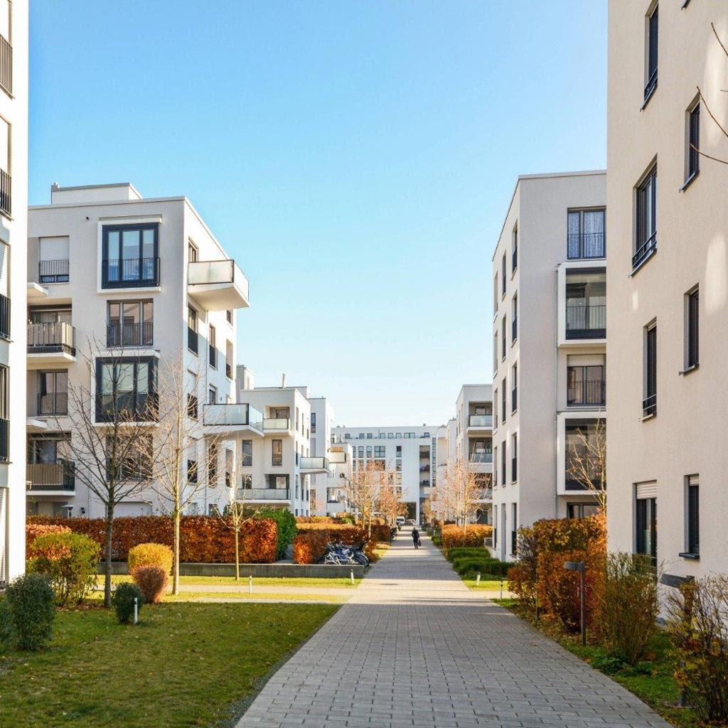 Apartment community exterior