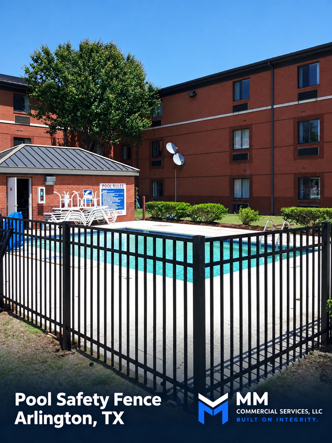 Pool safety fence in Arlington, Texas