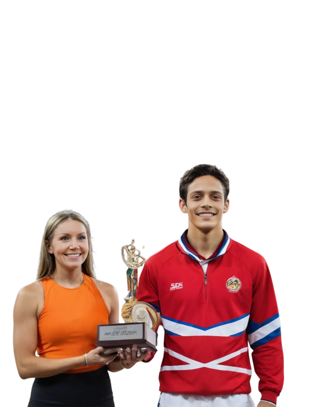 Ashley with an athlete