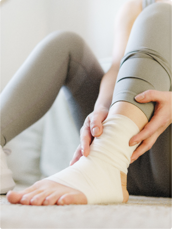 Ankle therapy patient