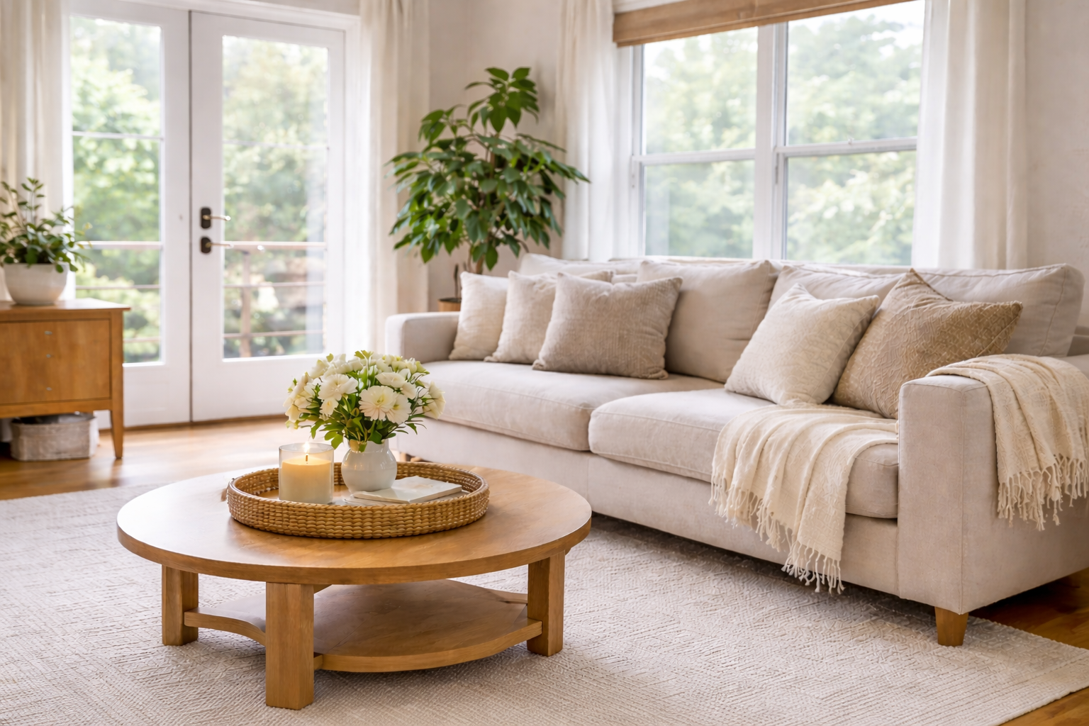 Clean living room in Columbia SC