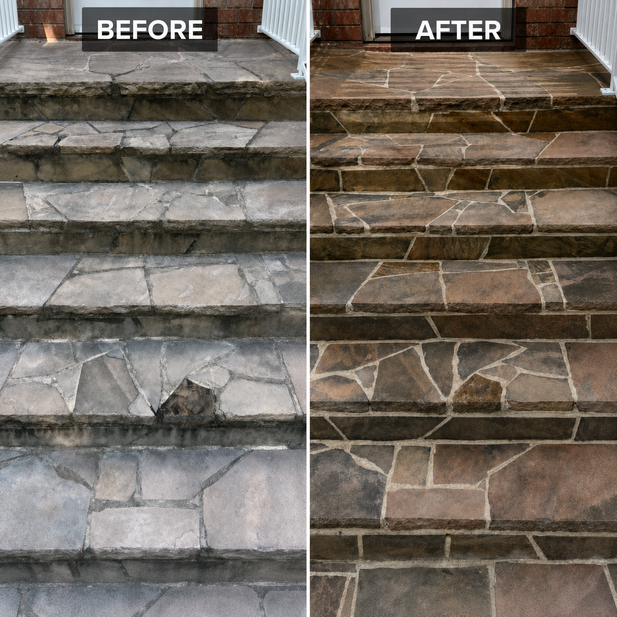 Replaced brick door steps by Pfleger Masonry, Inc. — Arlington, TX