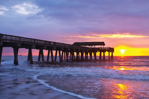 Tybee Island pier at sunrise