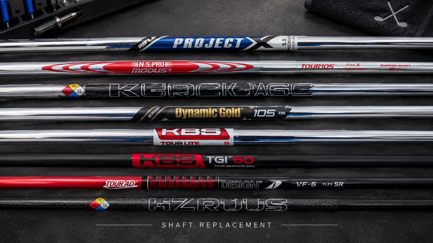 Shaft Replacement — professional golf club workshop