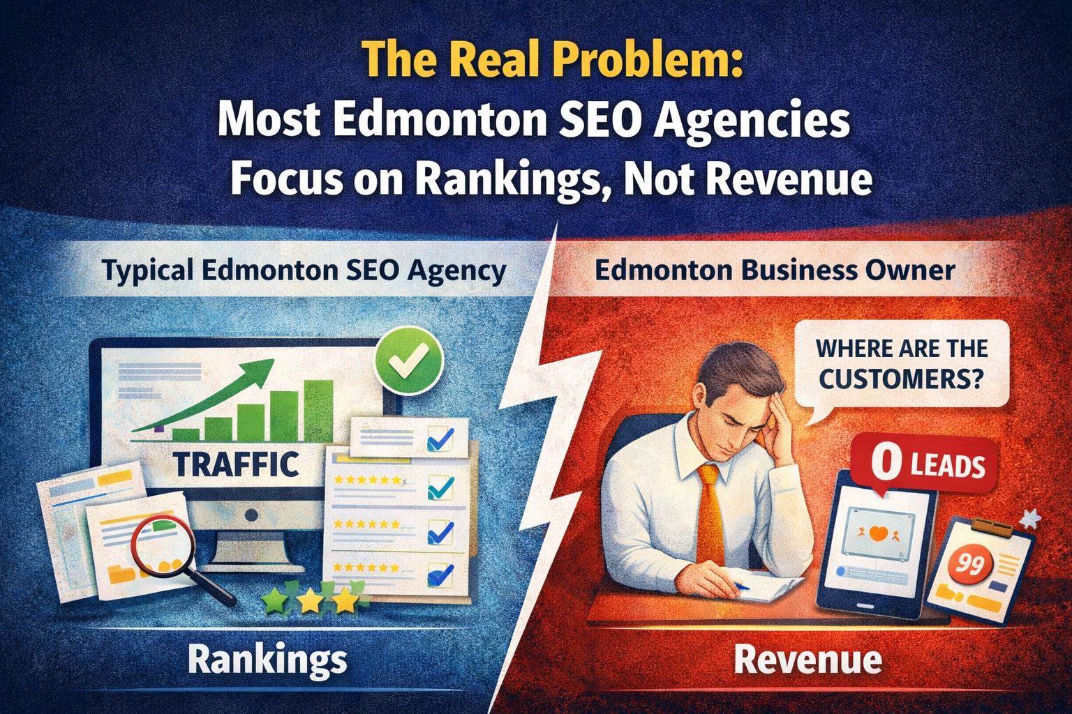 The Real Problem: Most Edmonton SEO Agencies Focus on Rankings, Not Revenue