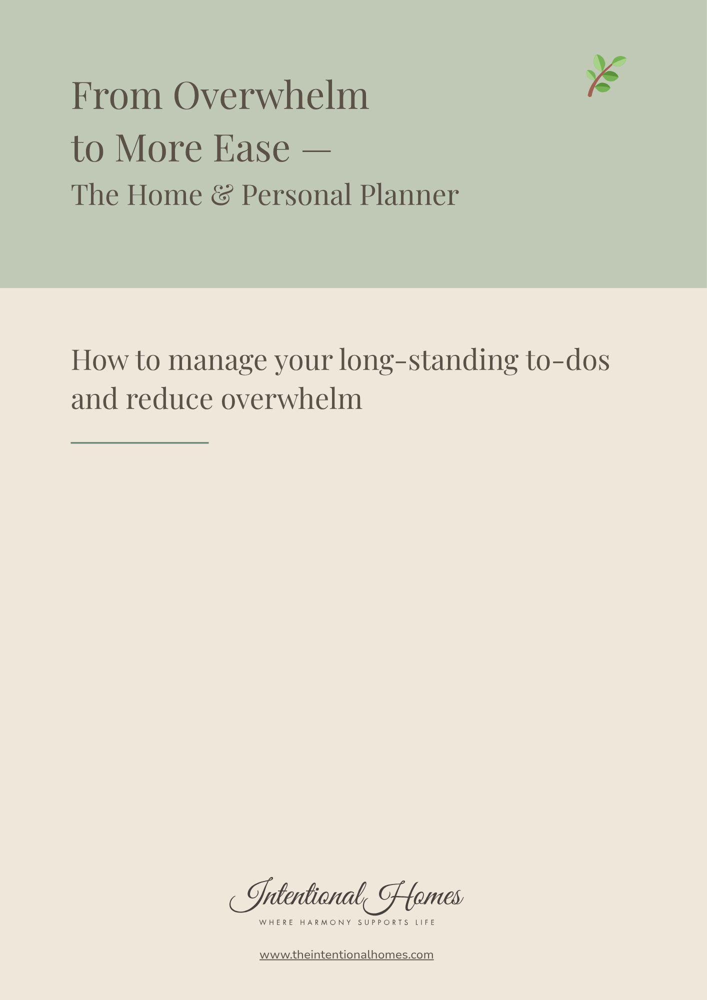 From Overwhelm to More Ease — The Home & Personal Planner, £12