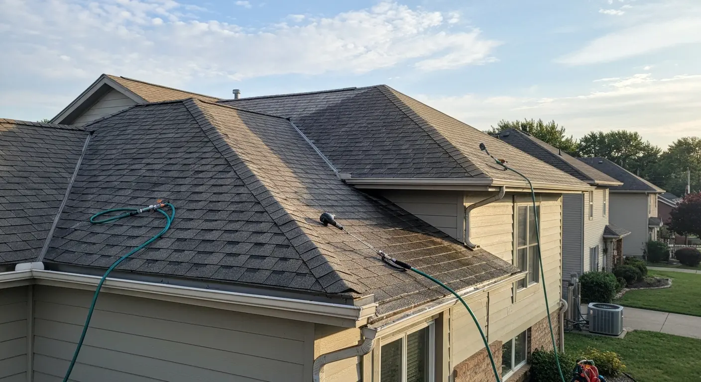 Roof cleaning service