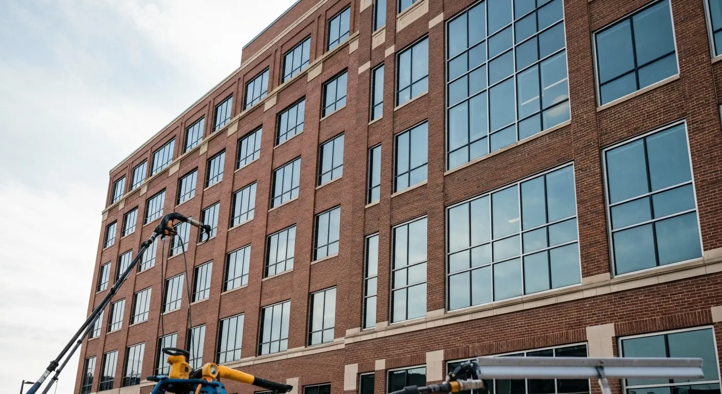 Commercial building cleaned