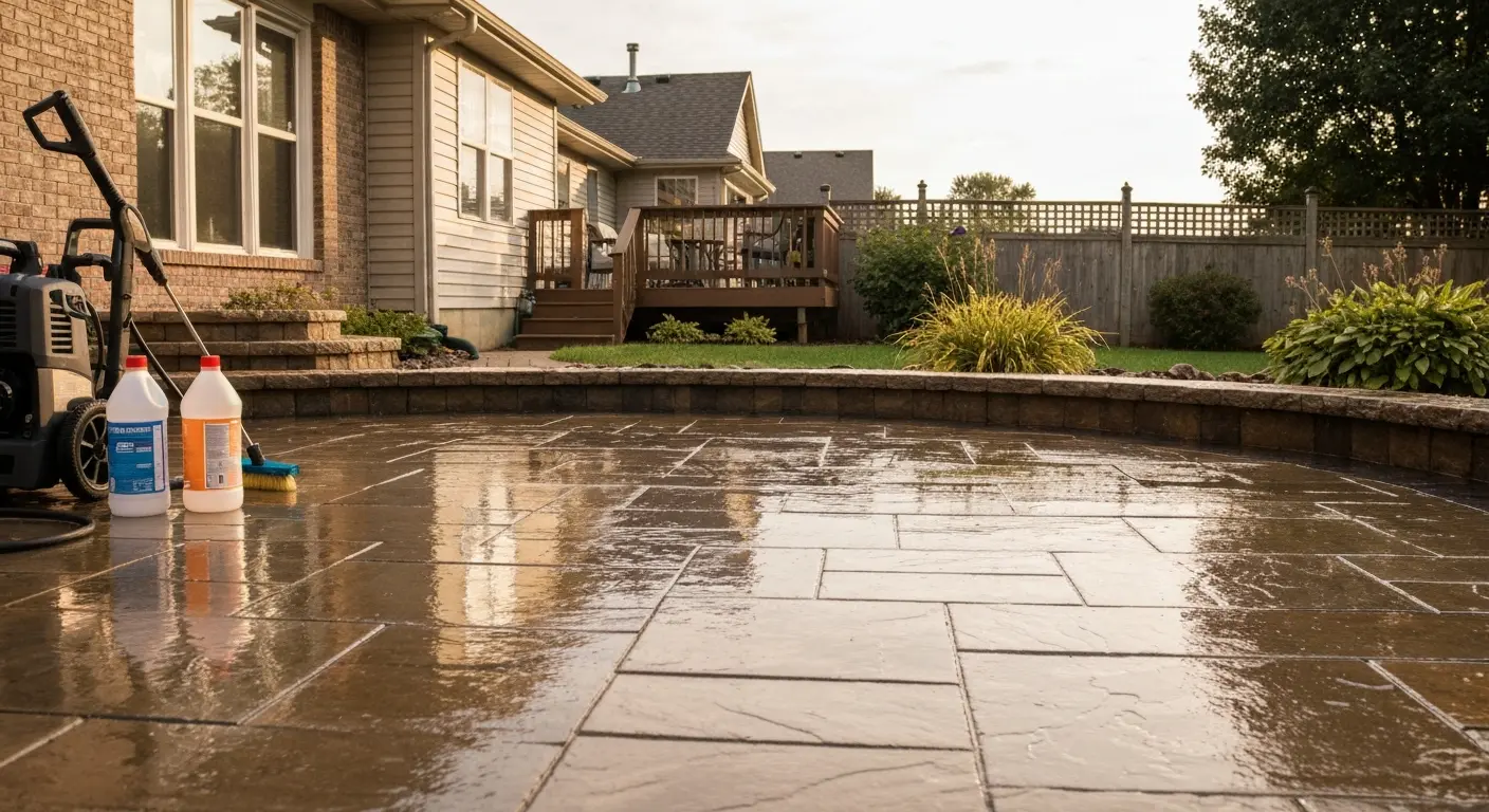 Patio and stone surface cleaning