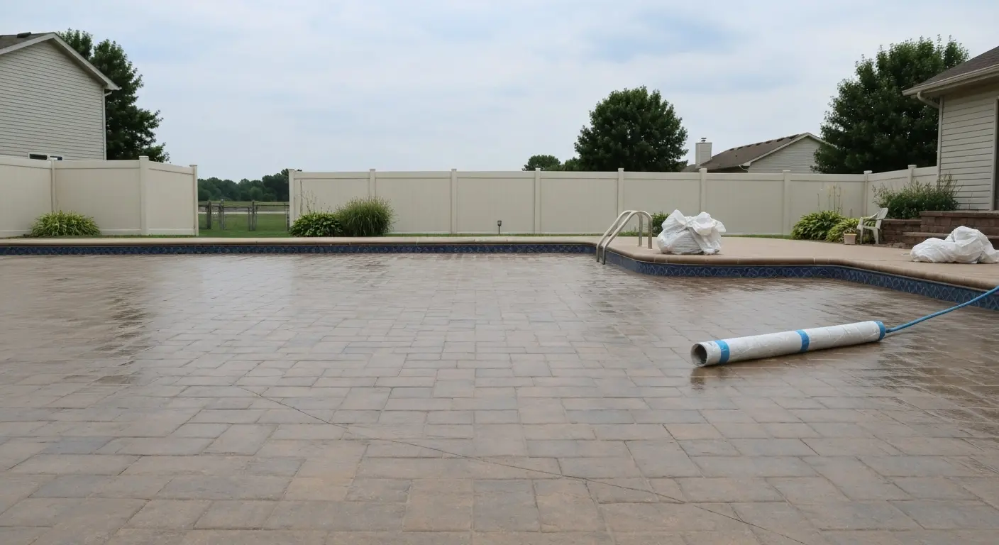 Pool deck sealing