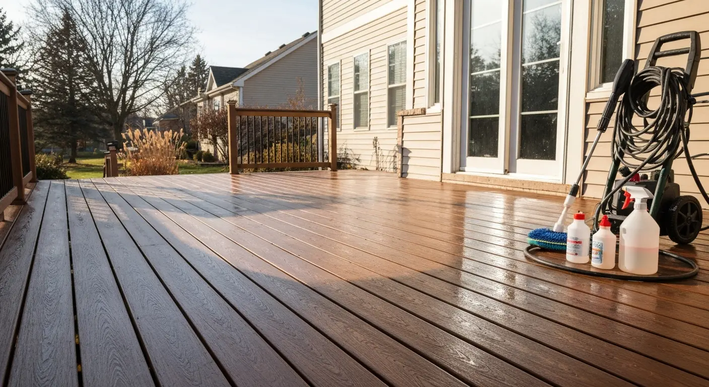 Deck soft wash restoration