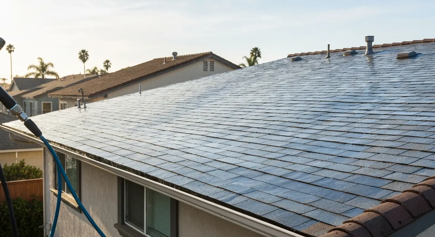 Roof cleaning results