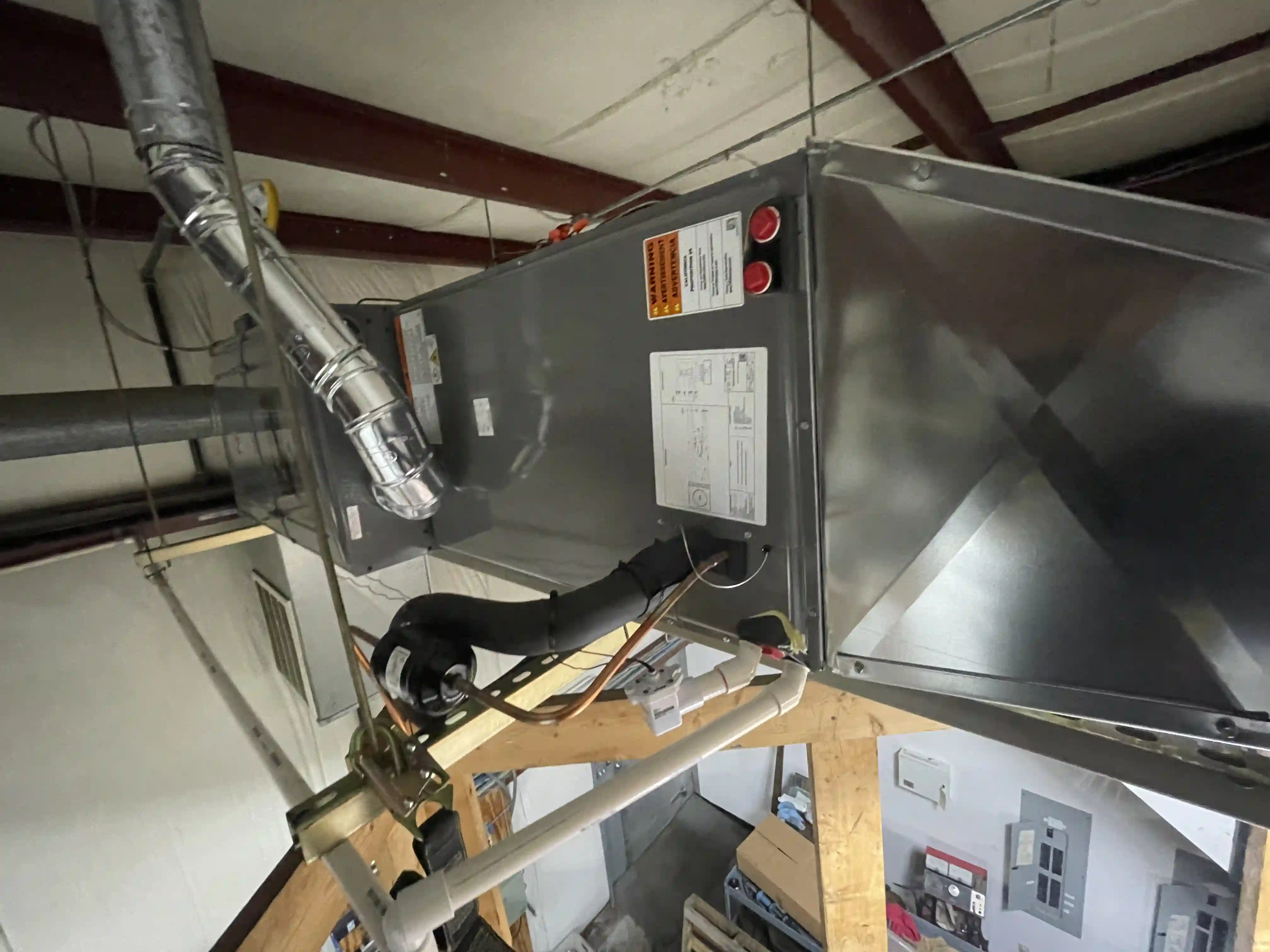 Installed furnace and HVAC ductwork