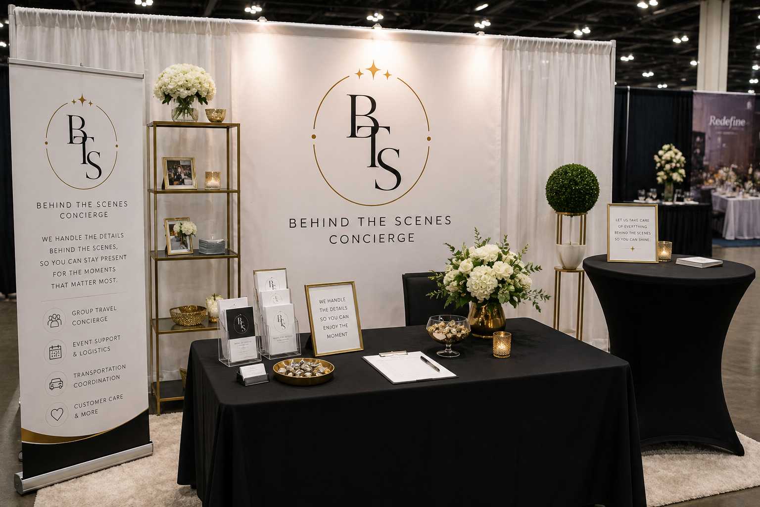Expo or trade show booth setup
