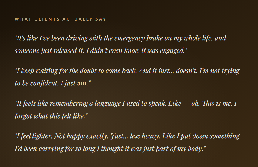 Client testimonials on what it feels like to return to the original self — Energy Intelligence Method™ by Janell Rae Client testimonials on what it feels like to return to the original self — Energy Intelligence Method™ by Janell Rae
