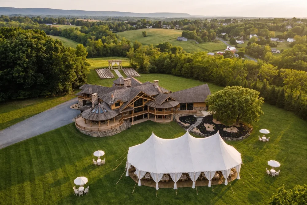 Woodmont Manor sailcloth tent reception