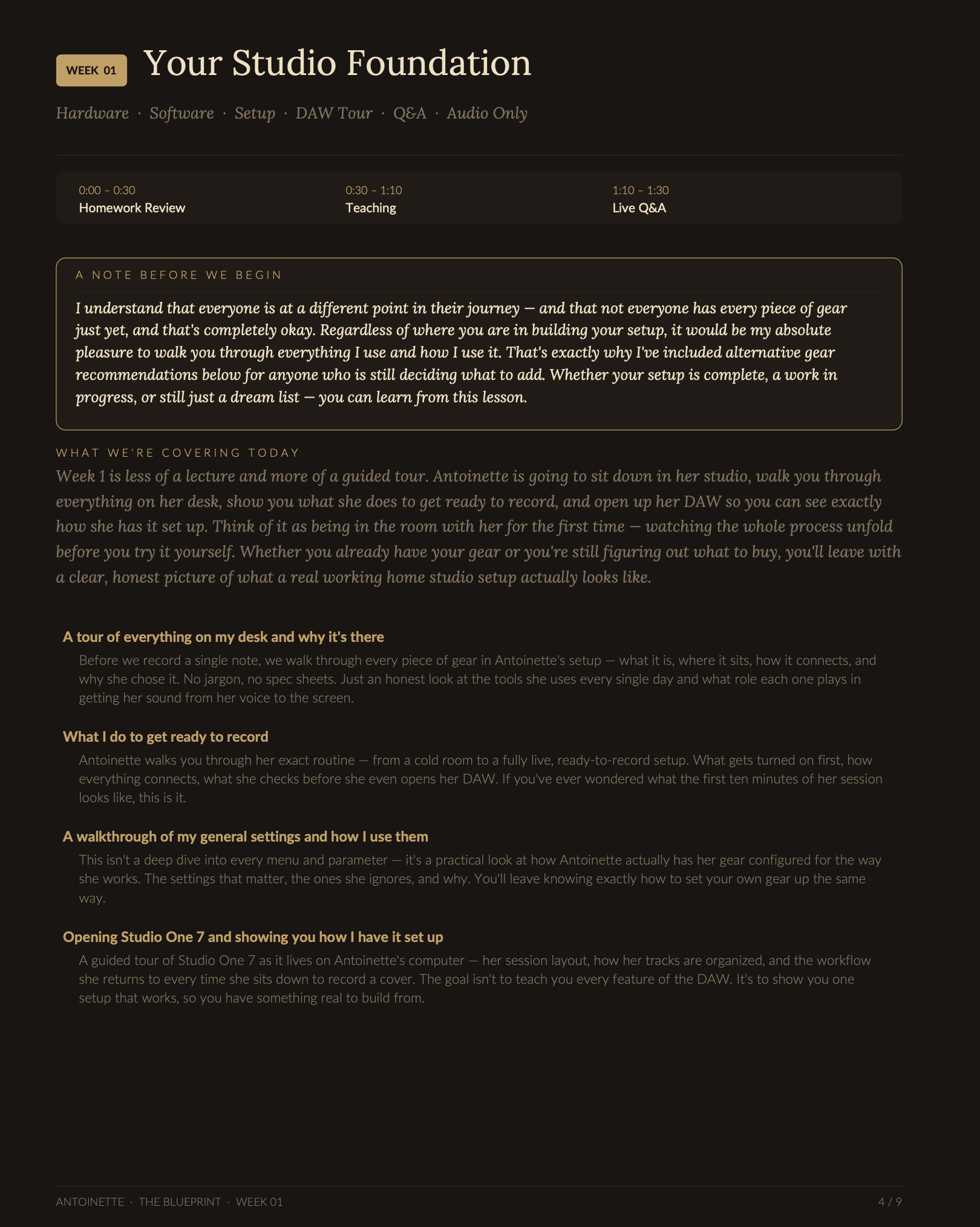 Your Studio Foundation