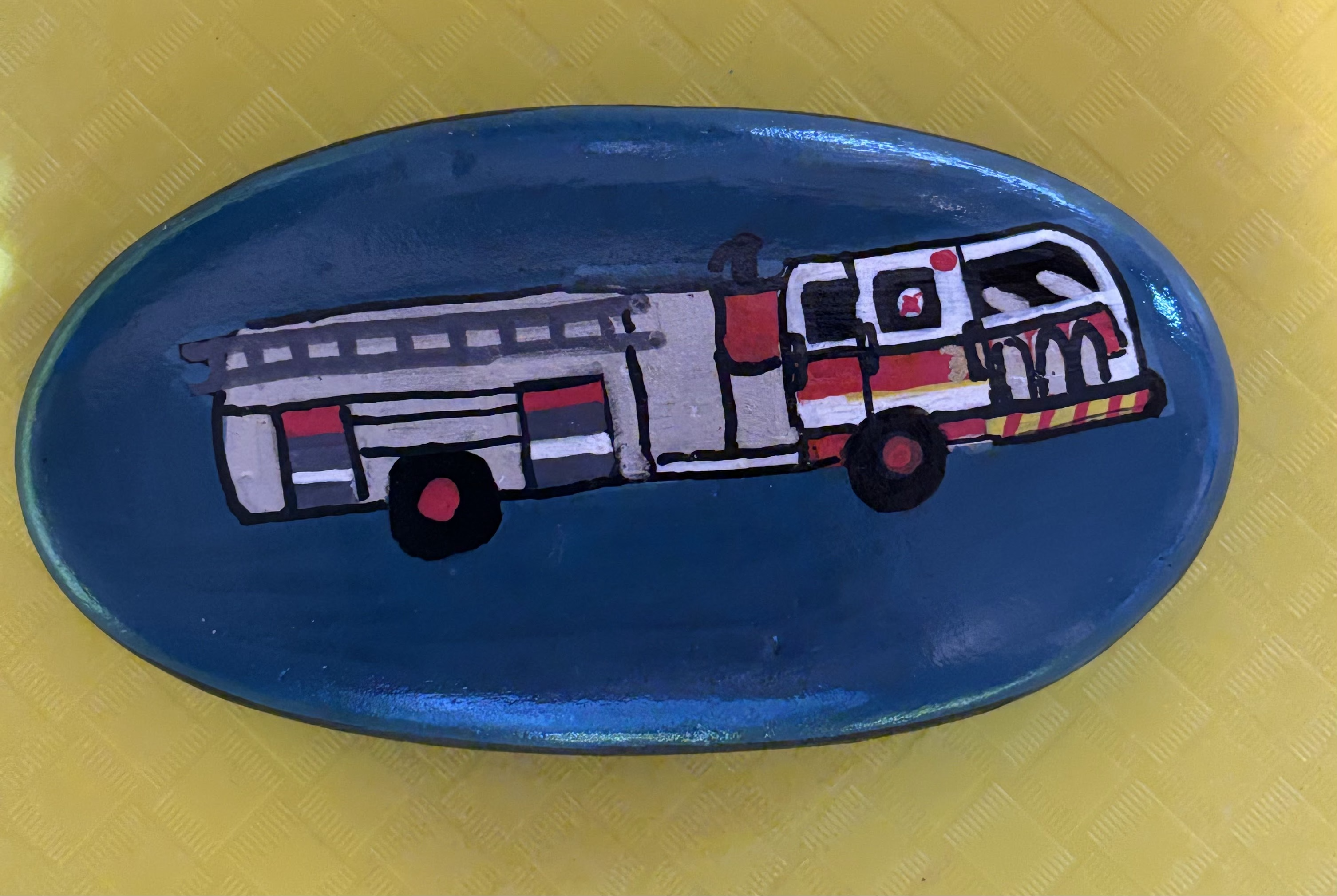 Hand-painted Redmond building on a rock
