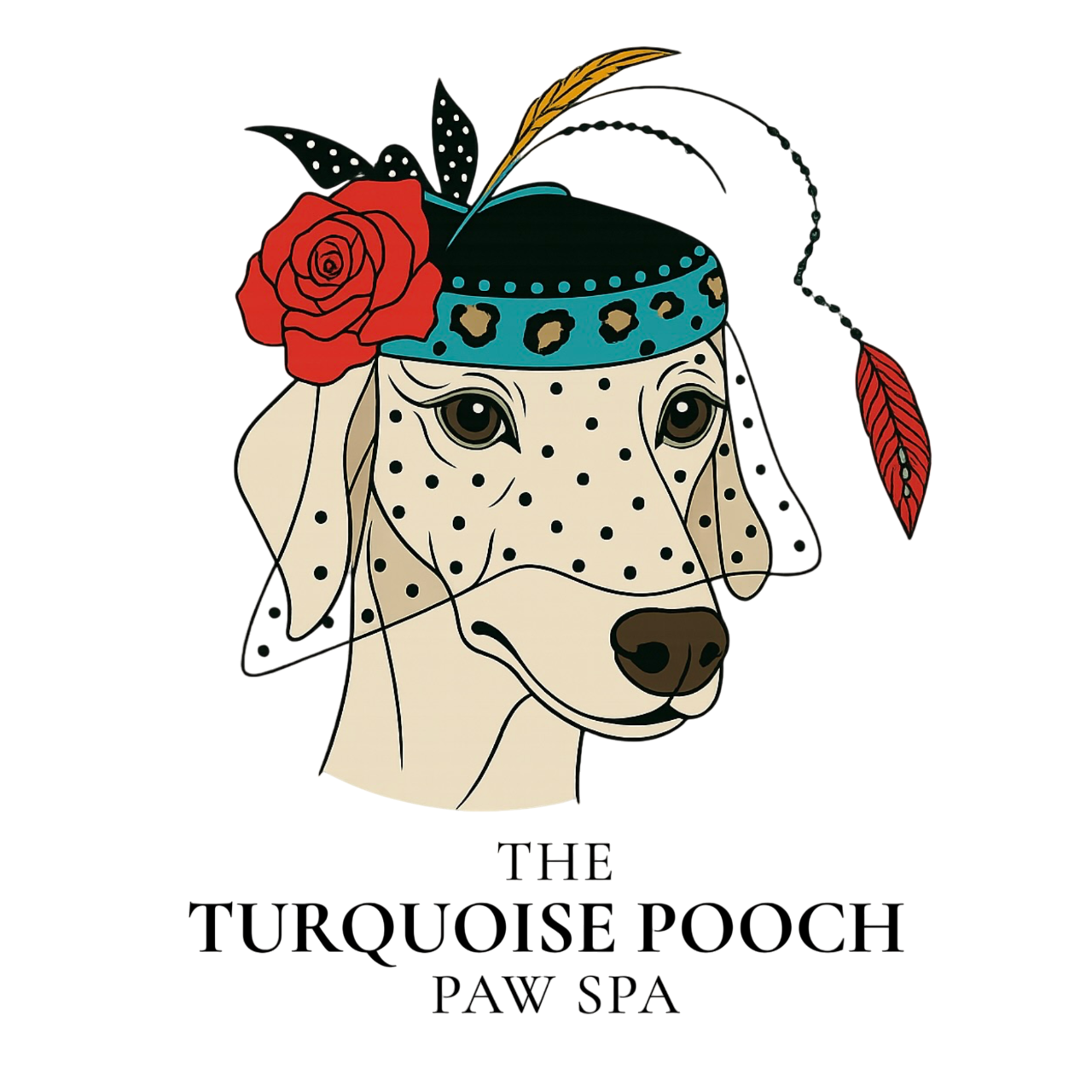 The Turquoise Pooch Paw Spa Brand Logo