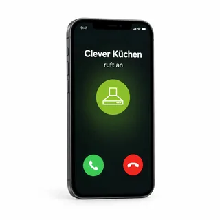 Handy zeigt Anruf von Clever Küchen