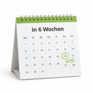 Kalender mit markiertem Liefertermin in 6 Wochen