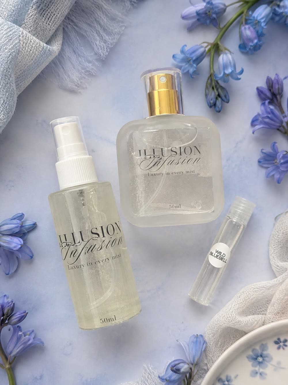 Illusion Infusion with bluebells