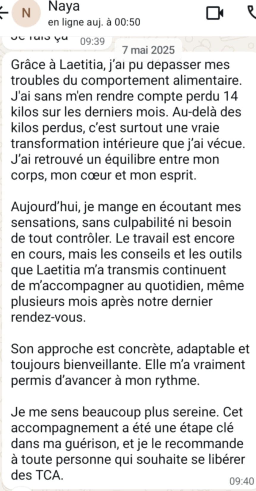 Témoignage client