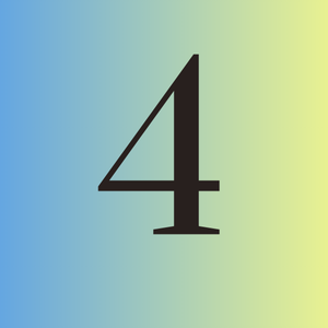 Image of #4 with blue to green ombre background