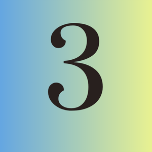 Image of #3 with blue to green ombre background