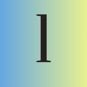 Image of #1 with blue to green ombre background