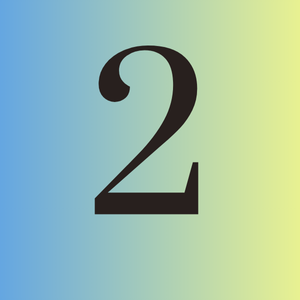 Image of #2 with blue to green ombre background