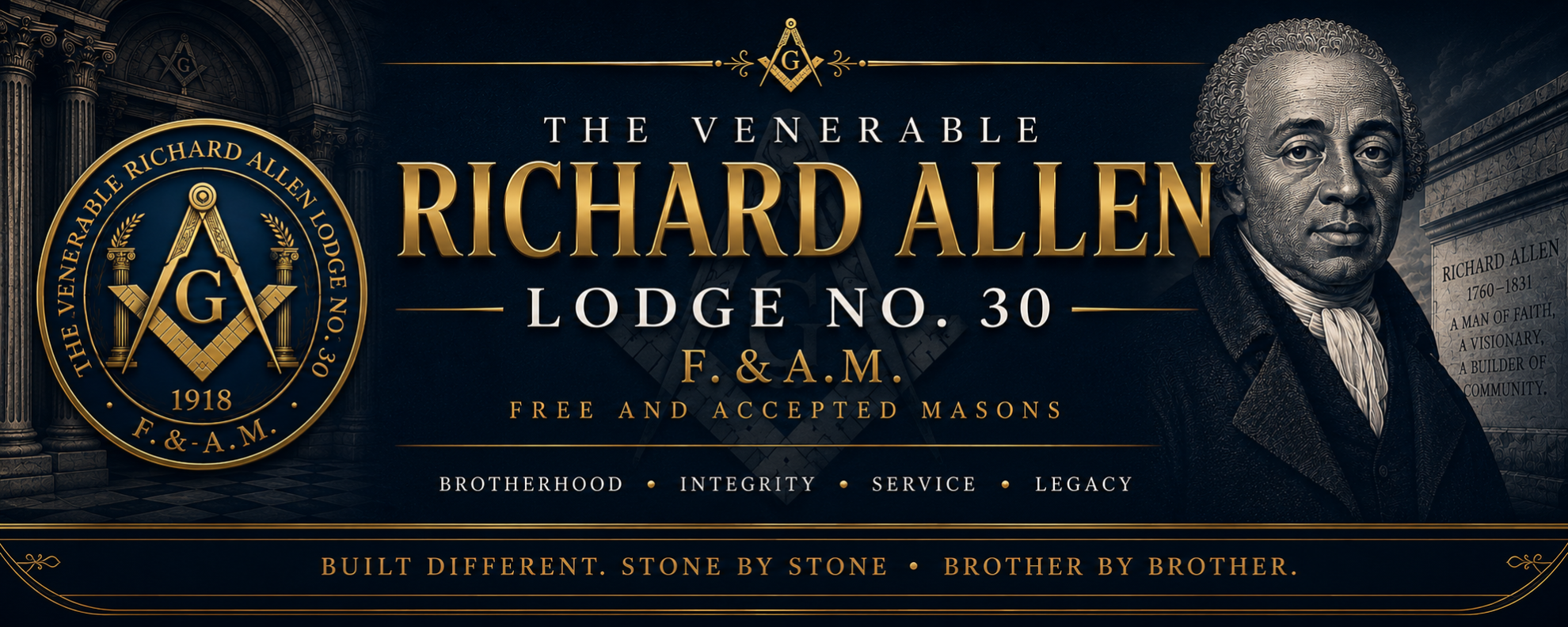 The Venerable Richard Allen Lodge No. 30, F.&A.M. — Brotherhood, Integrity, Service, Legacy