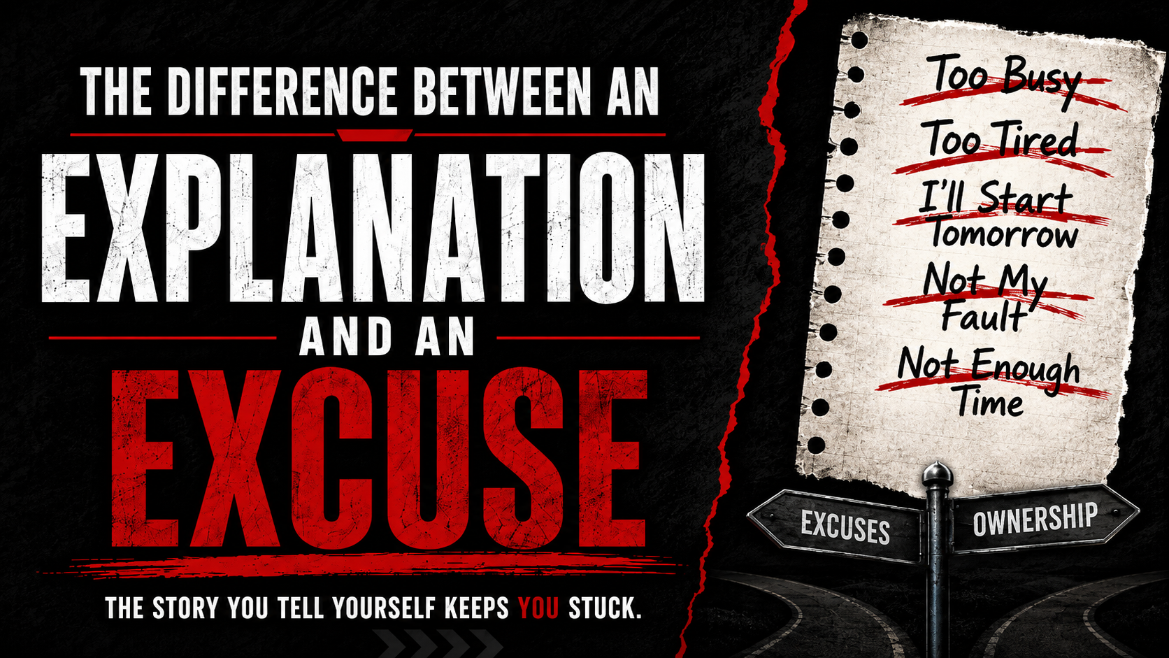 Explanation vs excuse blog image for men over 40 about taking ownership of health despite a busy schedule Explanation vs excuse blog image for men over 40 about taking ownership of health despite a busy schedule