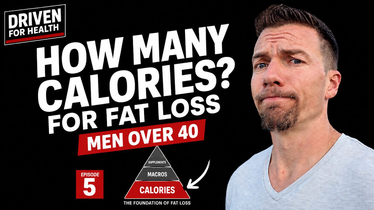 Driven For Health podcast Episode 5 cover: The Nutrition Pyramid for Men Over 40: Why Calories Come First