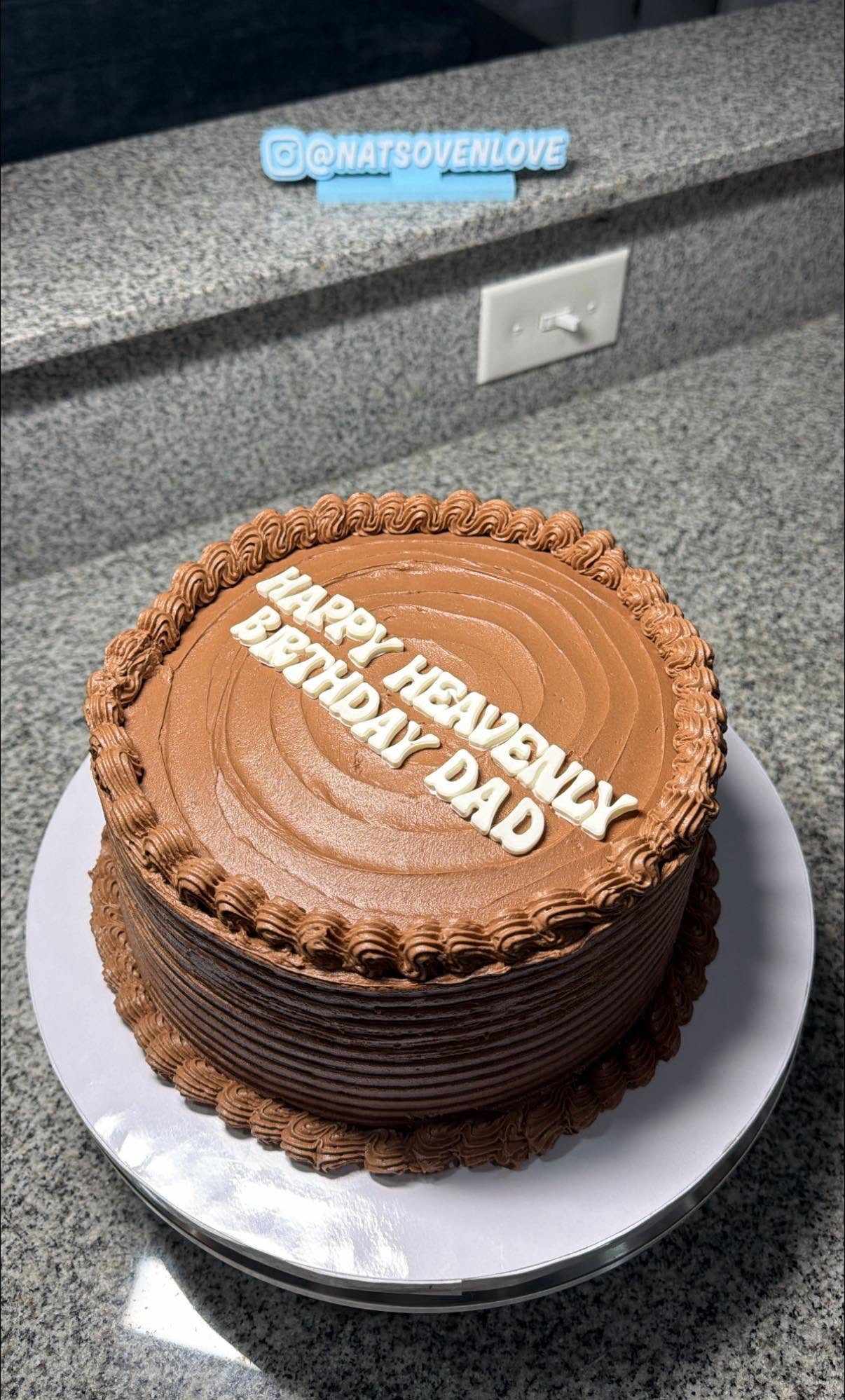 Custom chocolate birthday cake