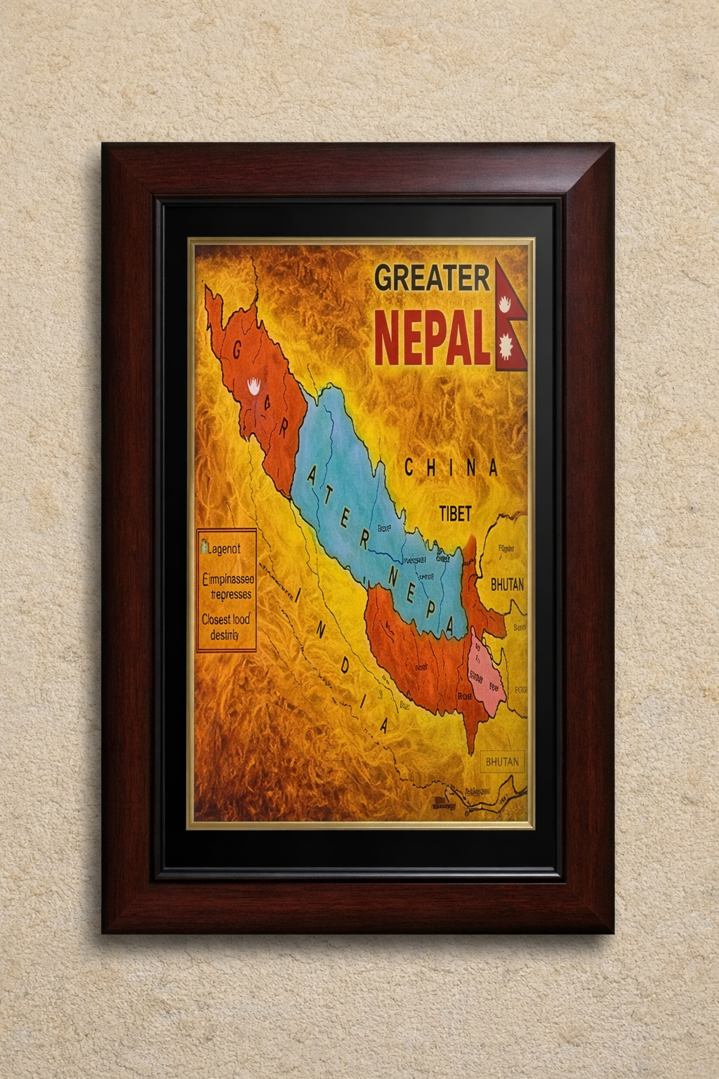 Modern Darkwood Gold Frame