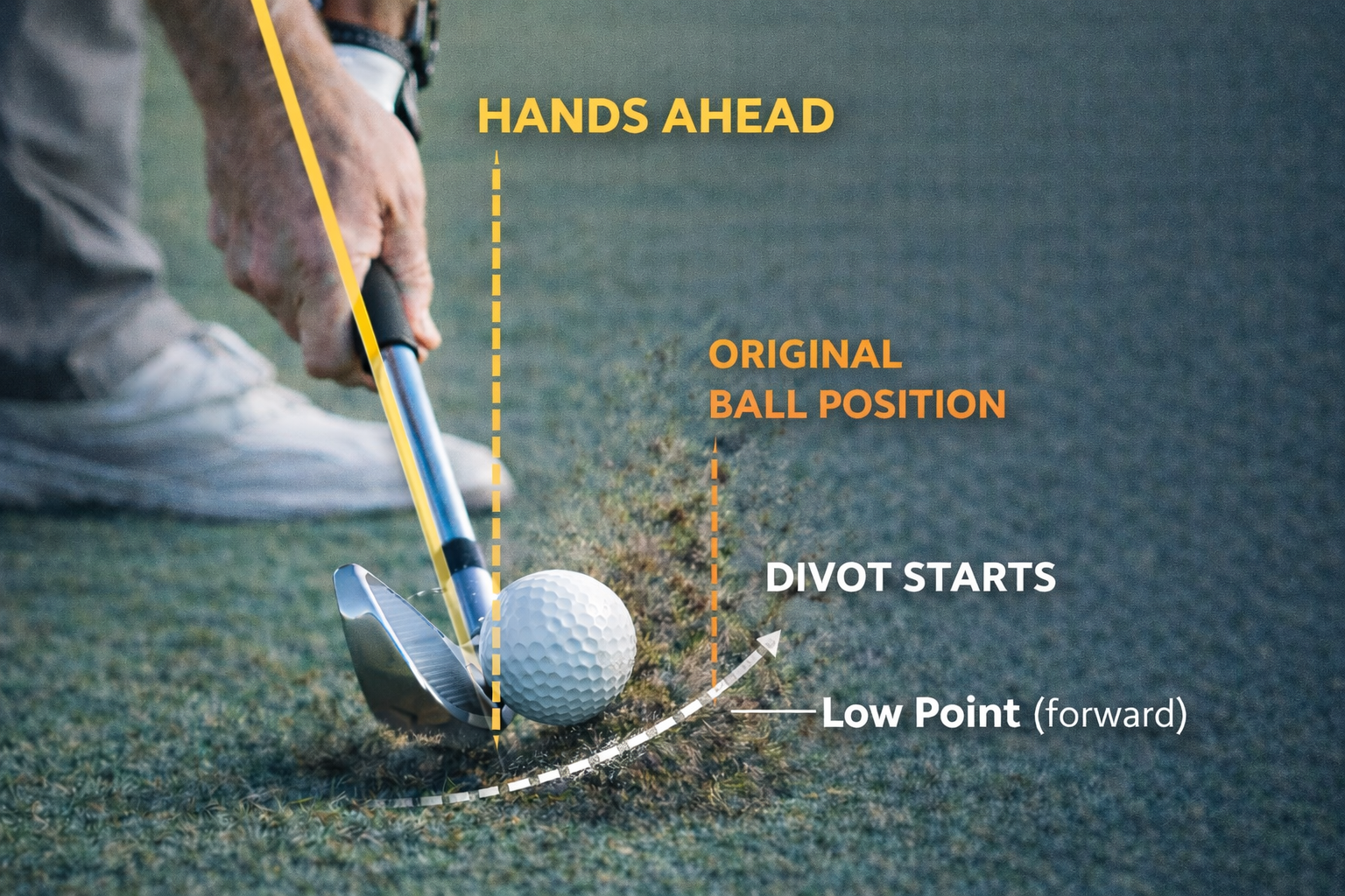 Optimal low point control in golf swing