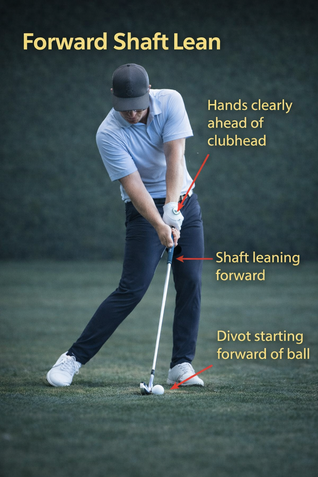 Forward shaft lean in action