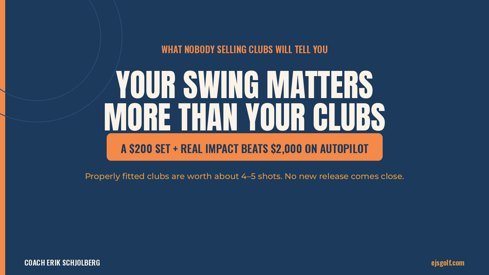 Why your golf swing matters more than costly clubs