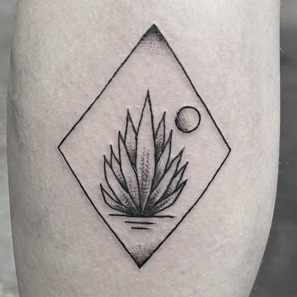 Detailed Horse with a flower tattoo fine line