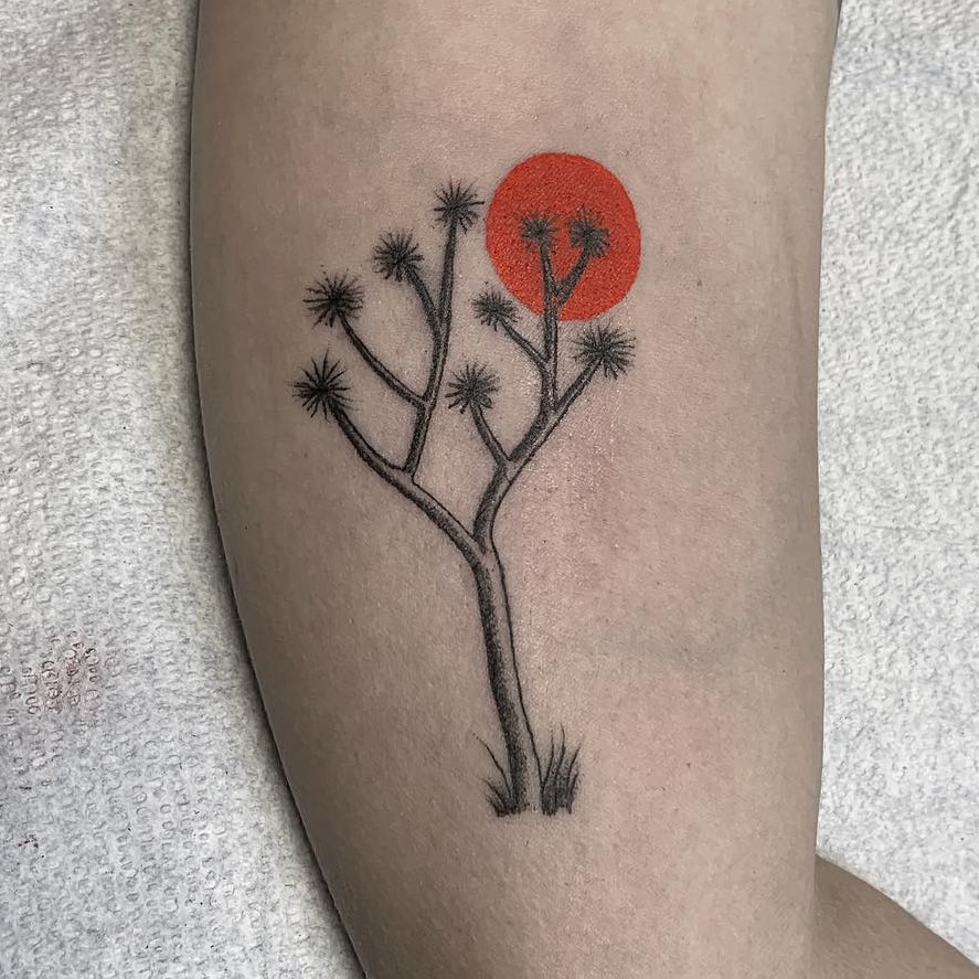 Old truck tattoo on the arm fine line