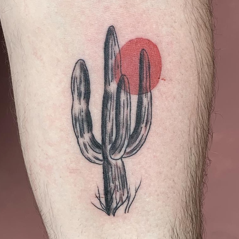 Detailed Horse with a flower tattoo fine line