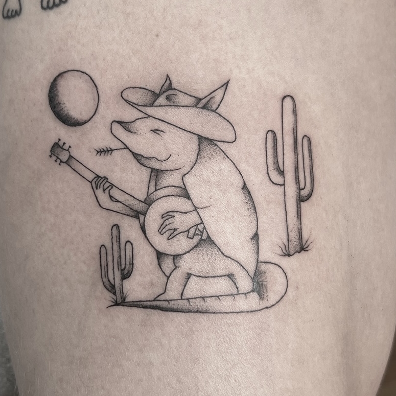 Micro realism seashell tattoo