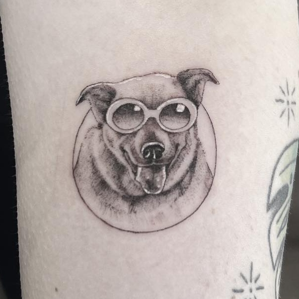 Cowboy hat and the desert tattoo fine line