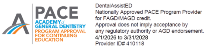 PACE Approved Continuing Education Provider Academy of General Dentistry