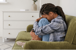 A lonely child appears overwhelmed while trying to cope alone, symbolizing the belief 'I have to do it all on my own.' This represents how unmet needs in childhood form deep Emotional Footprints that impact adult behavior and stress response—central themes in the Biko Method’s trauma resolution and subconscious transformation framework.