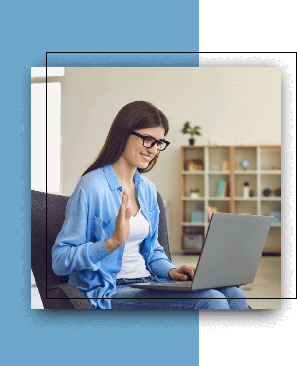 Happy woman attending a virtual Biko Method coaching session as part of a 12-session emotional transformation program. This extended emotional coaching package supports long-term emotional wellness, trauma-informed growth, and deep emotional healing through subconscious pattern release and Emotional Footprint clearing.